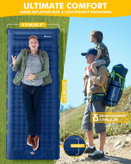 Relefree Sleeping Pad Camping Sleeping Pad (Navy Blue )