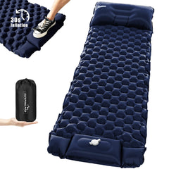 Inflatable Camping Mat Built in Pump（Dark blue）