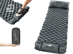 Inflatable Camping Mat Built in Pump（Grey）