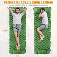 Inflatable Camping Mat Built in Pump（Pine Green）